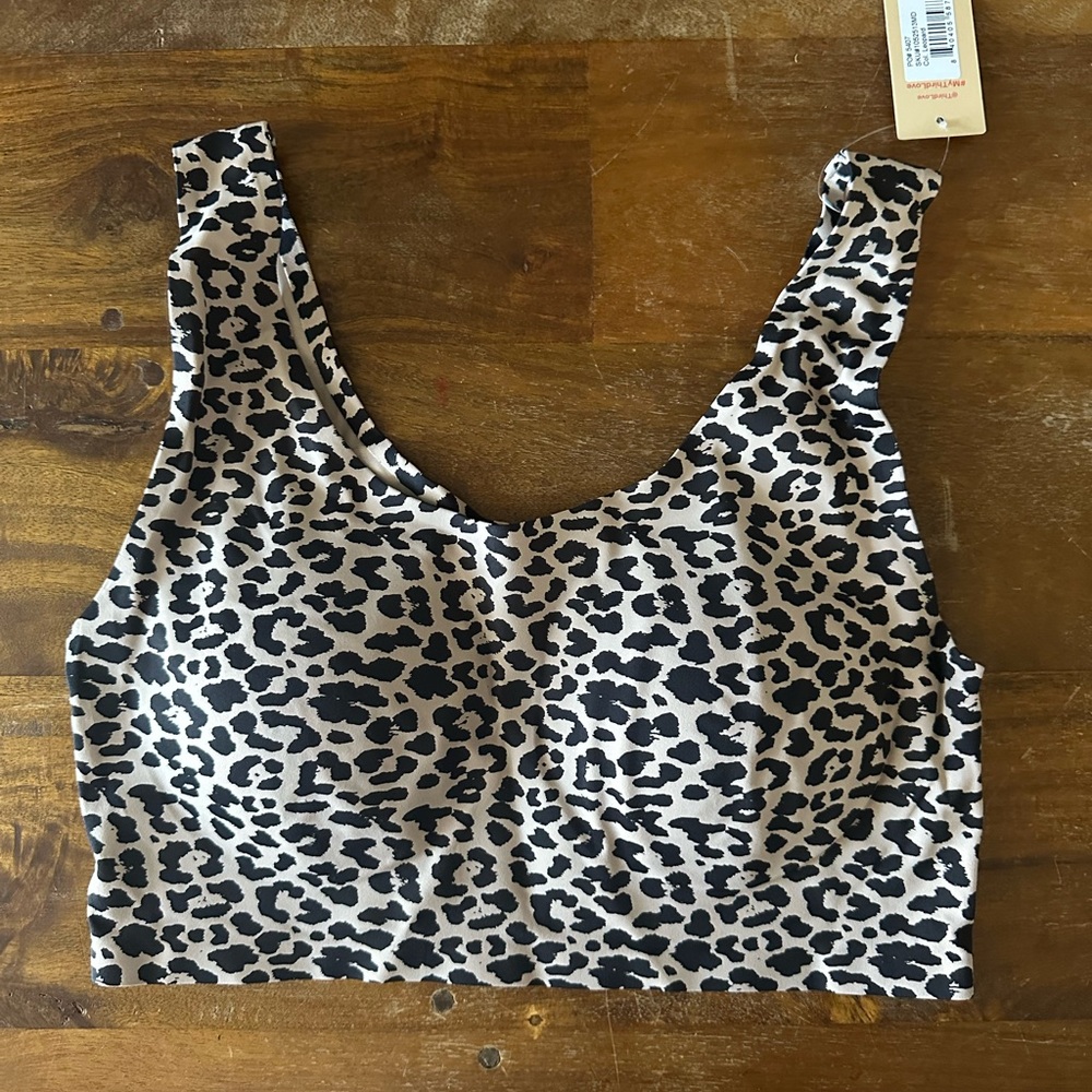 Thirdlove Leopard Print Smoothing Scoop Seamless bra‎ removable cups size M NWT